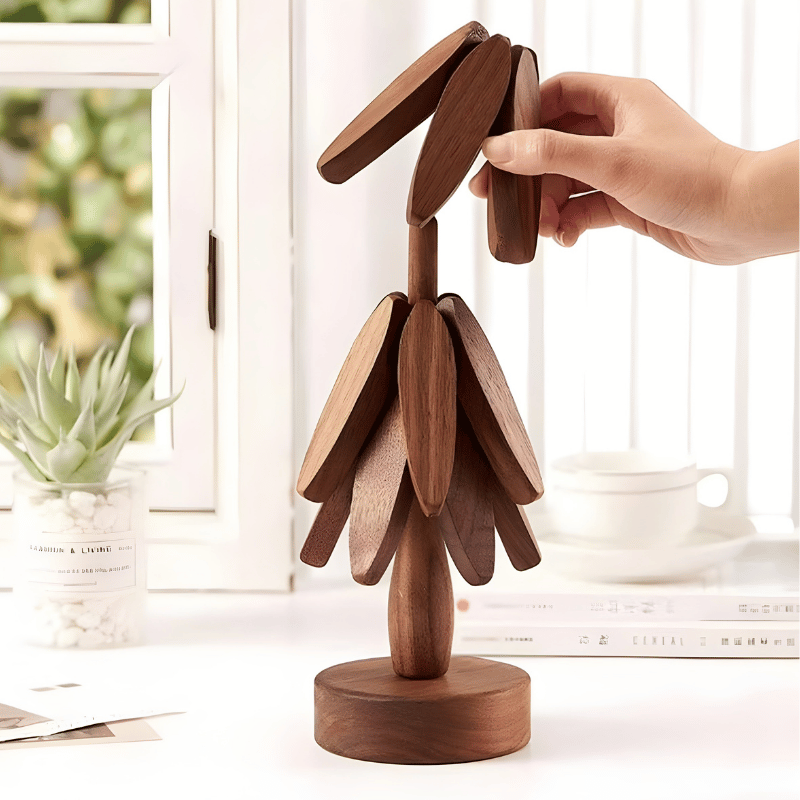 Tree-Shaped Coasters for Hot Dishes