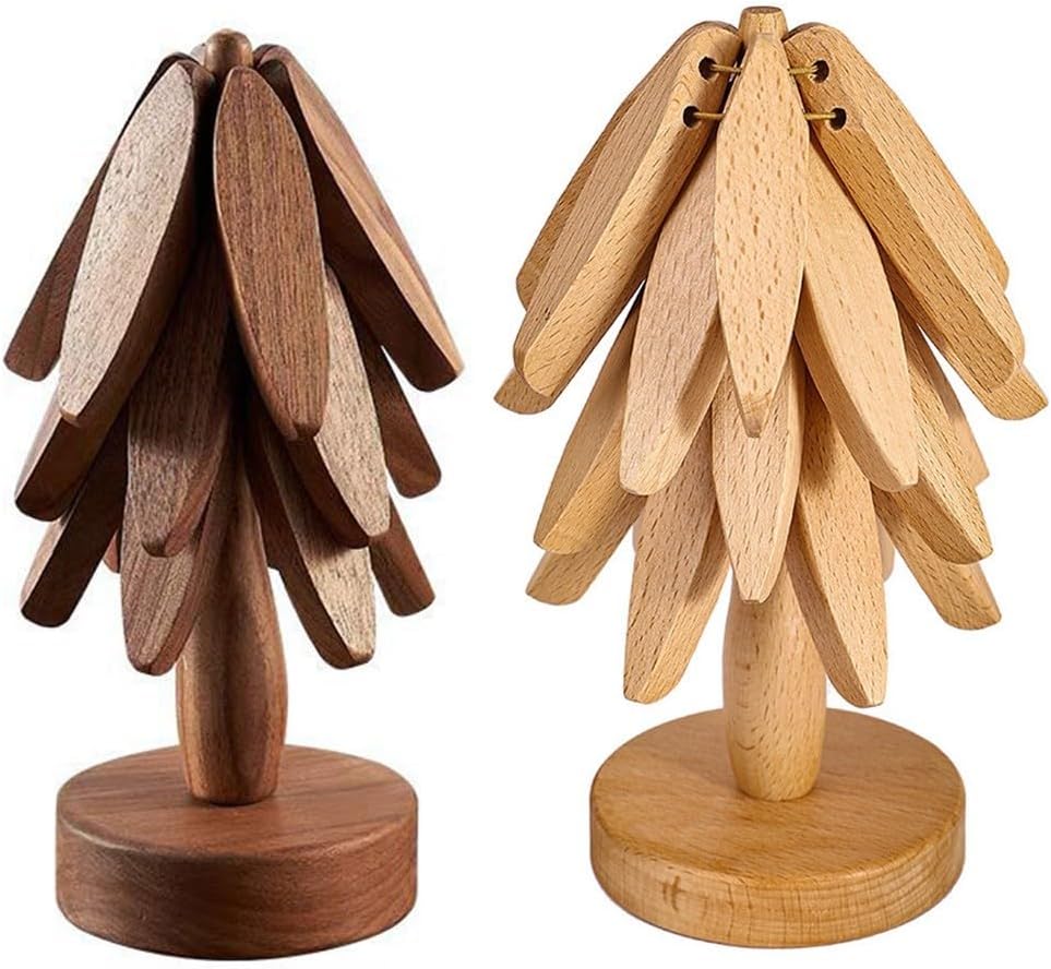 Tree-Shaped Coasters for Hot Dishes